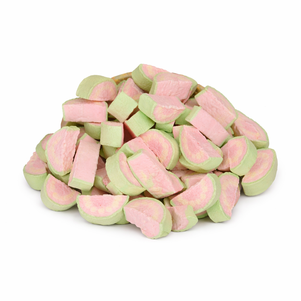 Freeze dry crunchy watermelon marshmallow candy/ مارشميلو البطيخ المقرمش